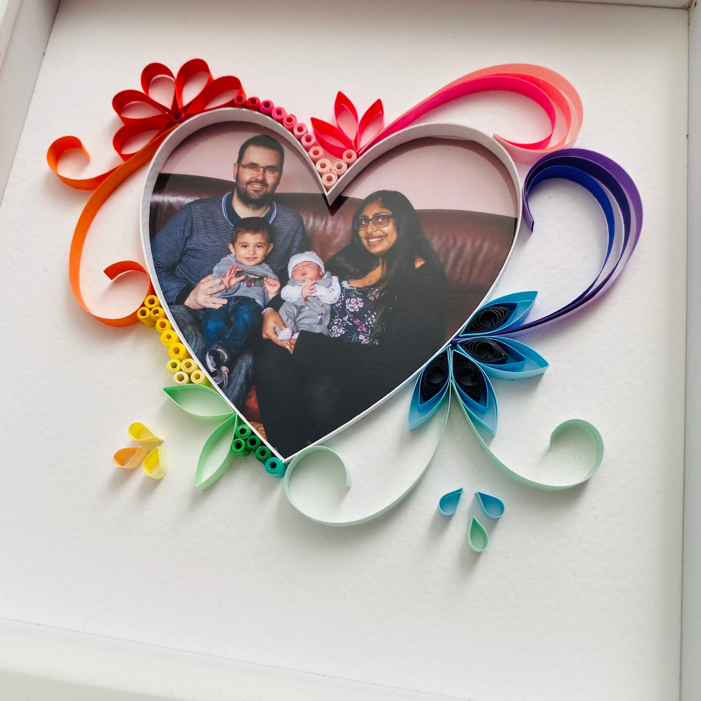 Rainbow Heart photo frame