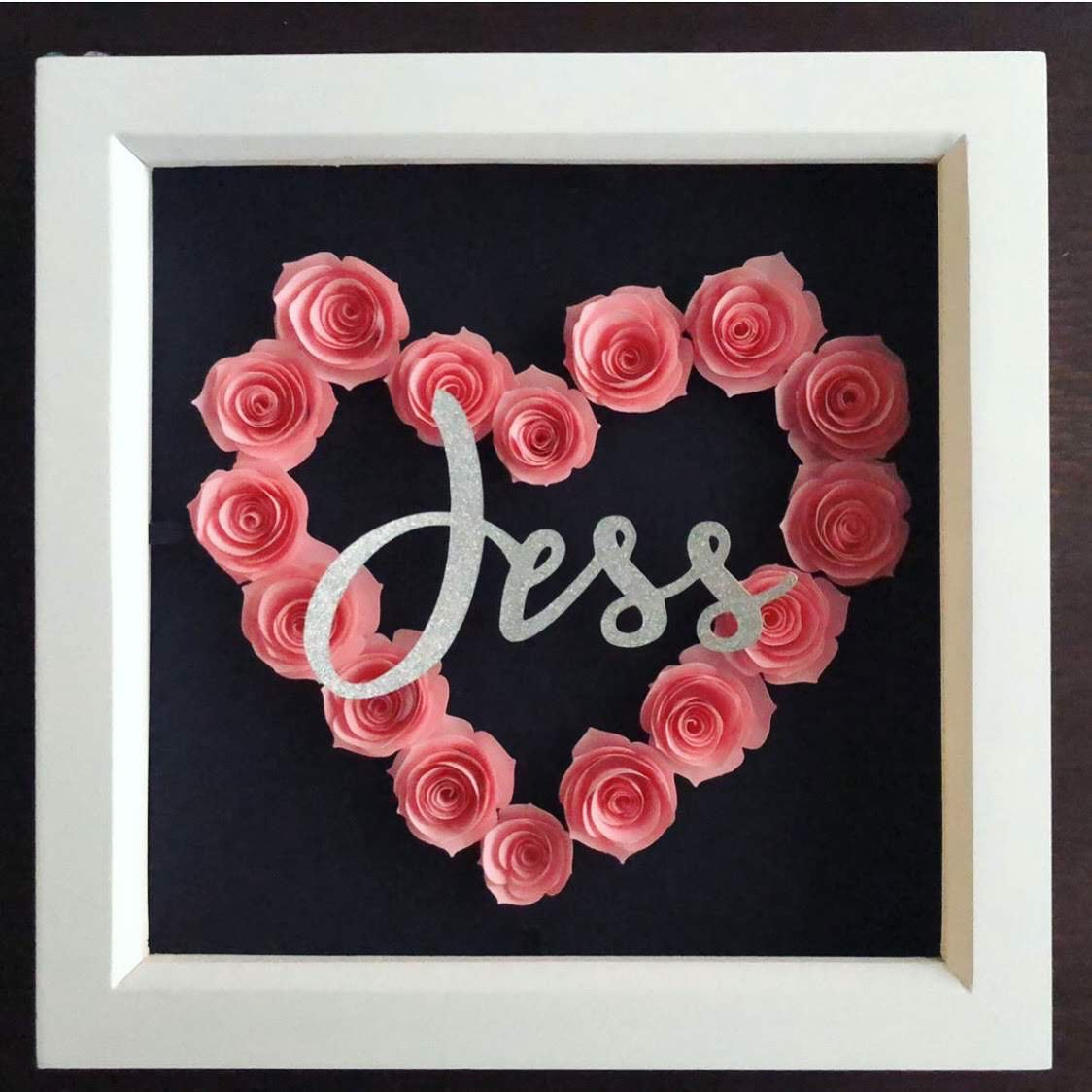Framed Paper Roses