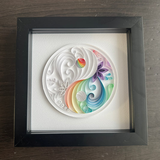 Rainbow Yin Yang Quilling Art