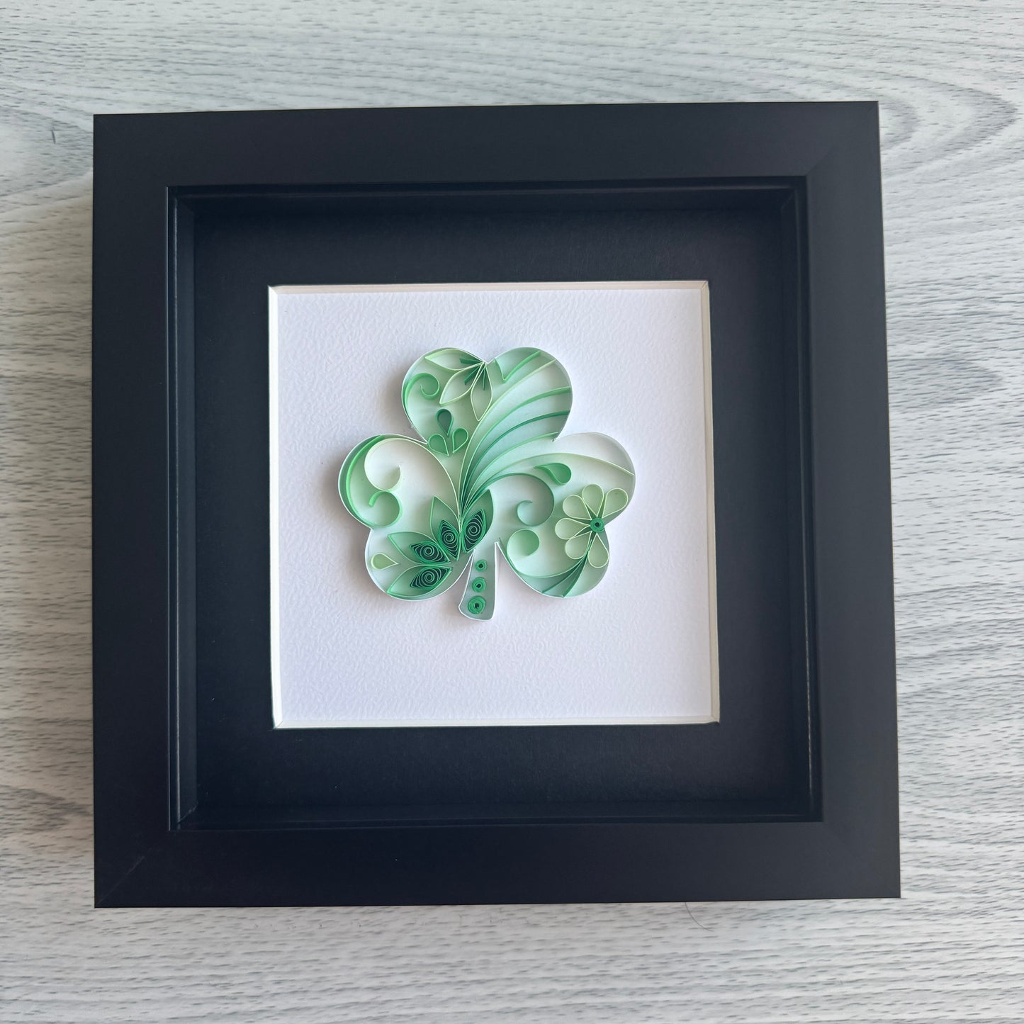Shamrock quilling art