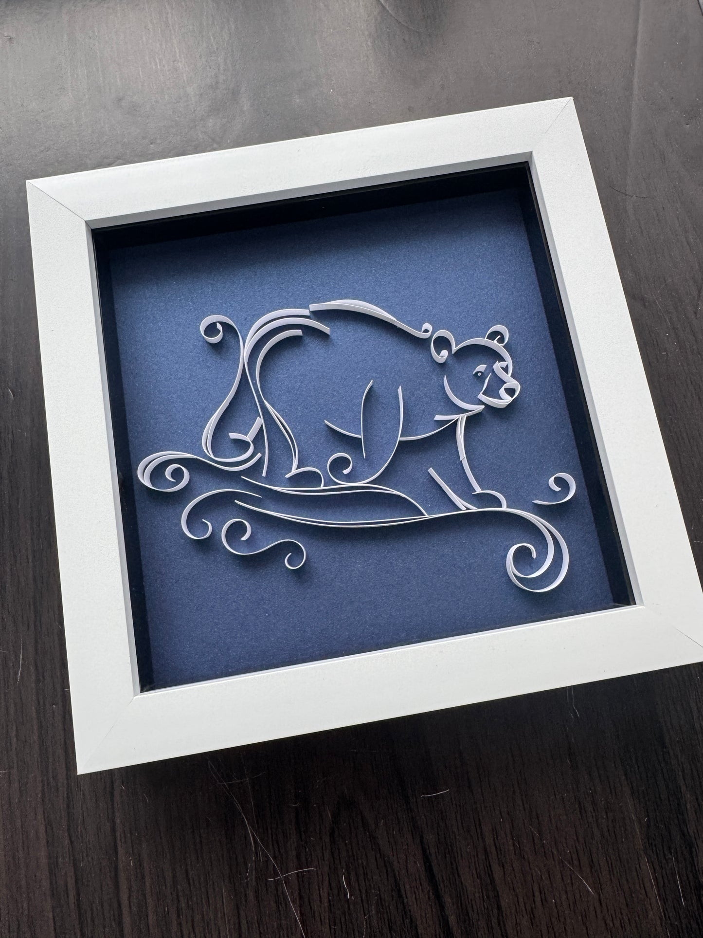 At the Edge - Polar Bear Quilling art