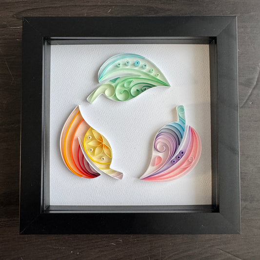 Rainbow leaves Quilling Art