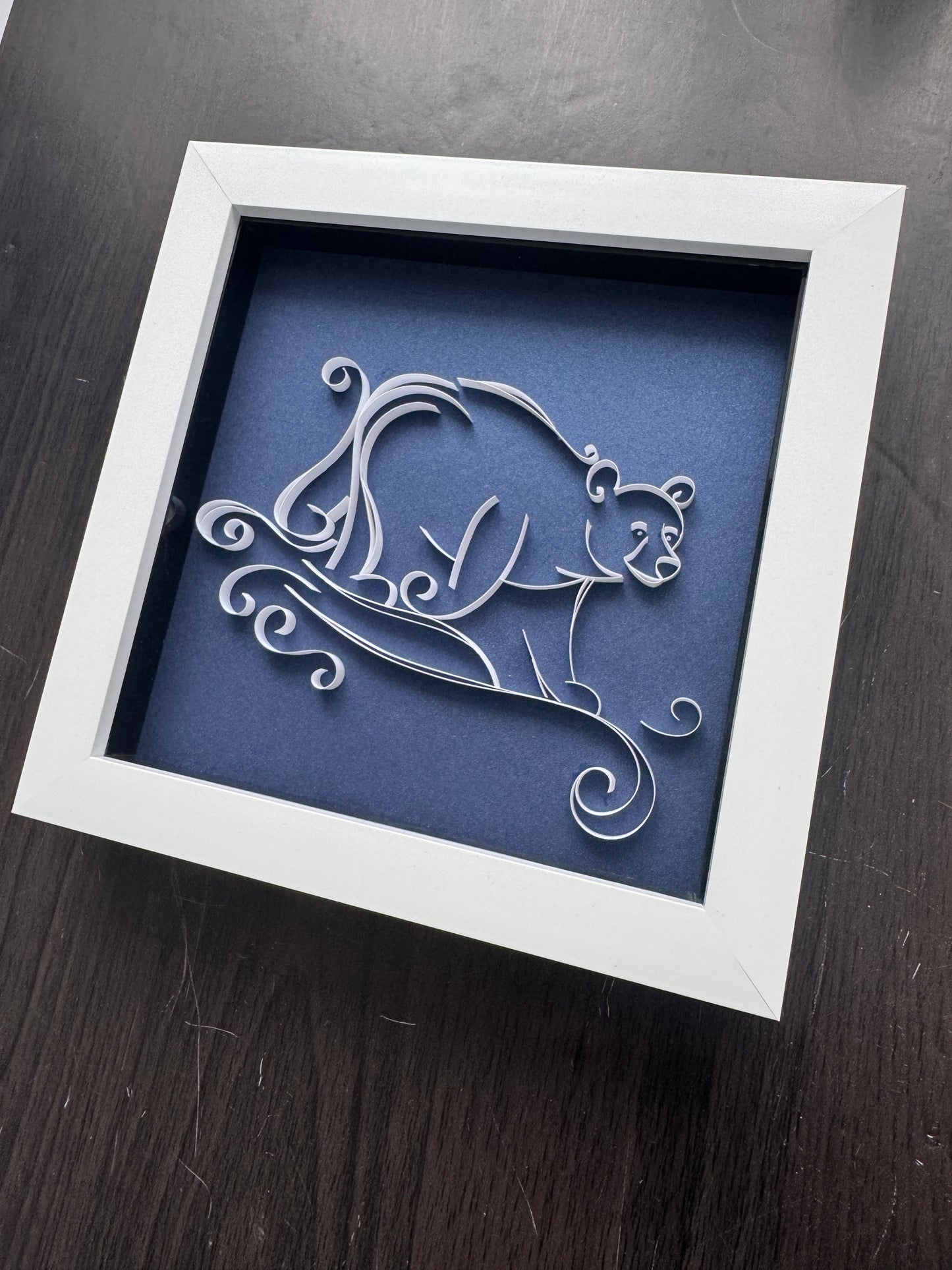 At the Edge - Polar Bear Quilling art