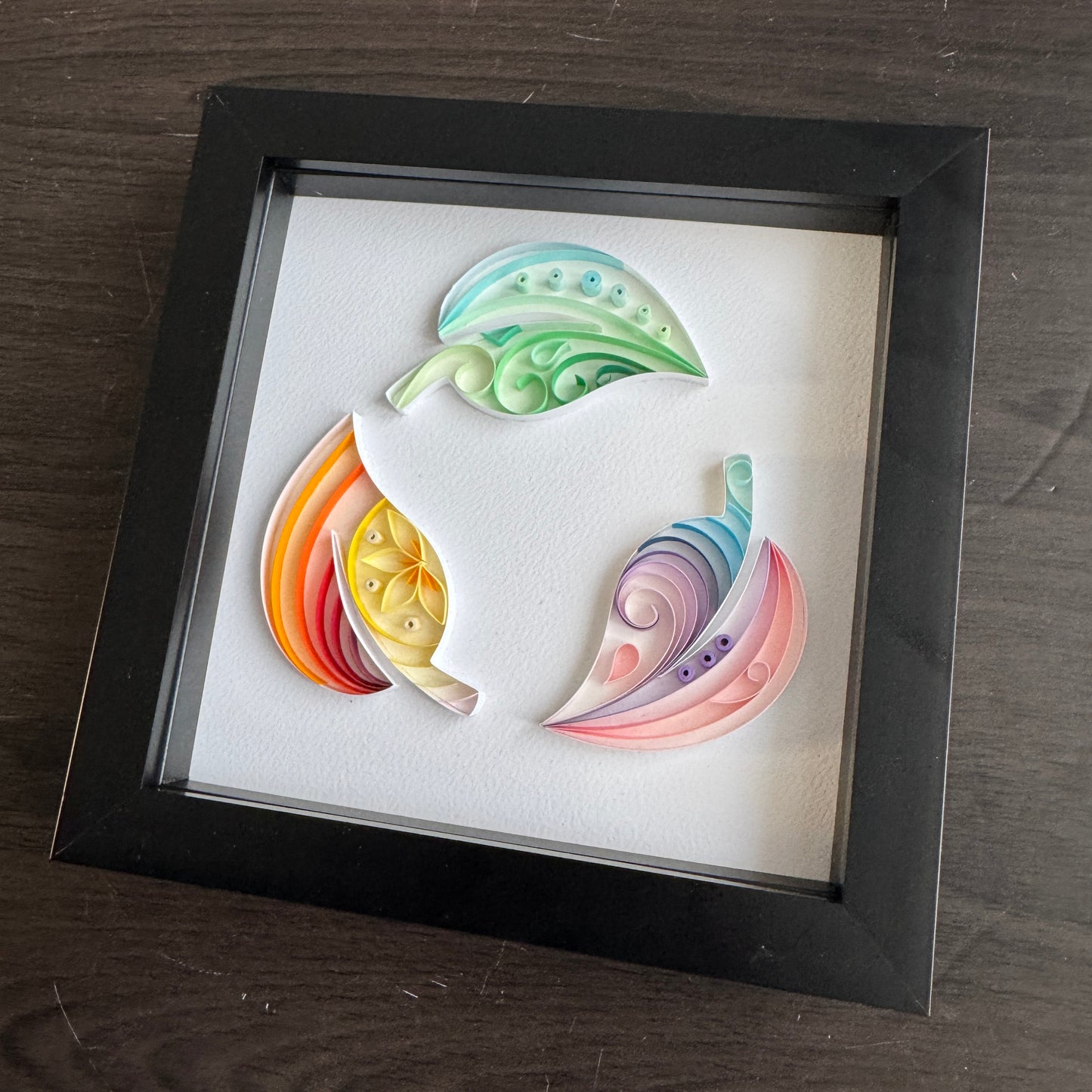 Rainbow leaves Quilling Art