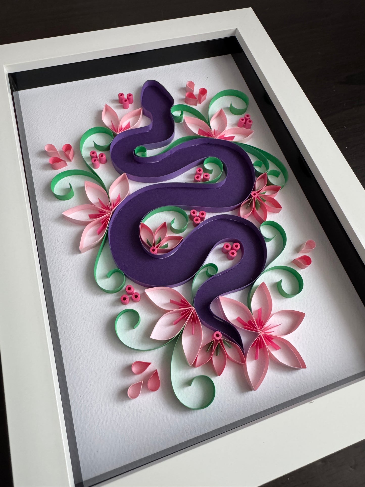 Quilled Floral Purple Snake