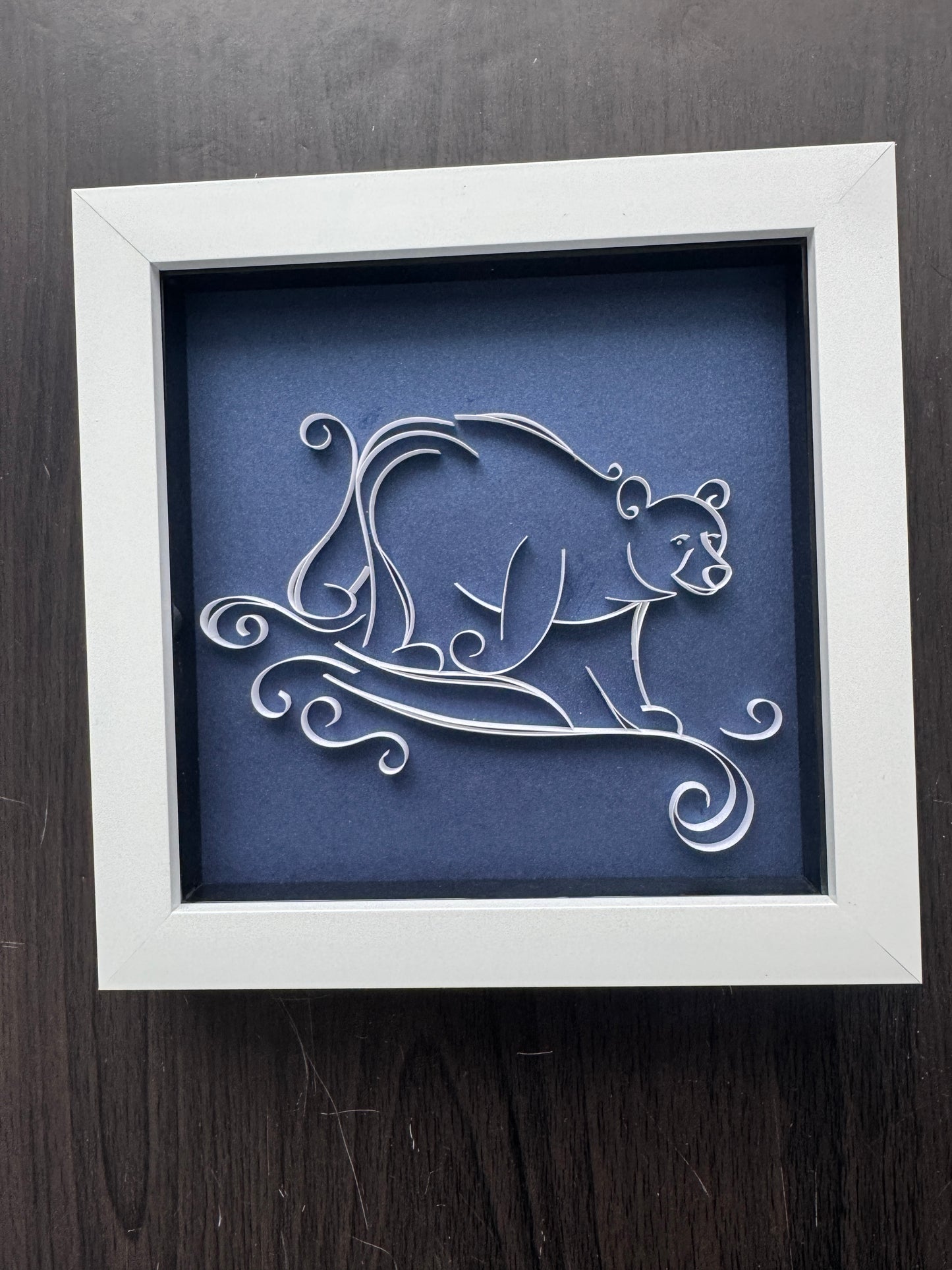 At the Edge - Polar Bear Quilling art