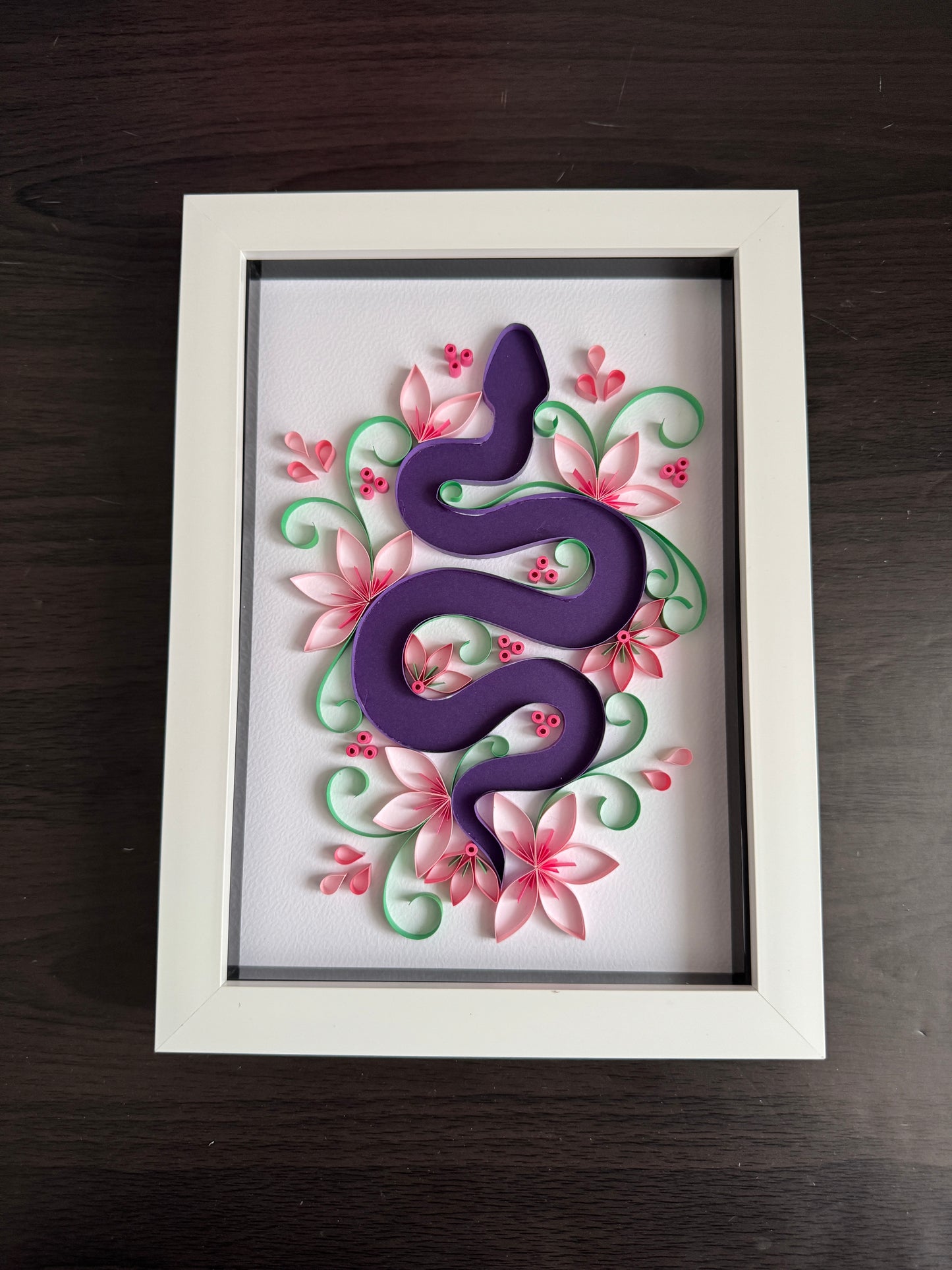 Quilled Floral Purple Snake