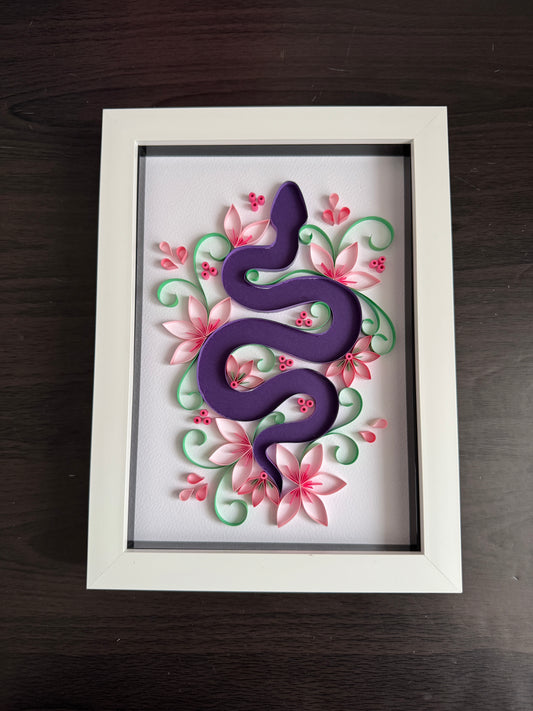 Quilled Floral Purple Snake