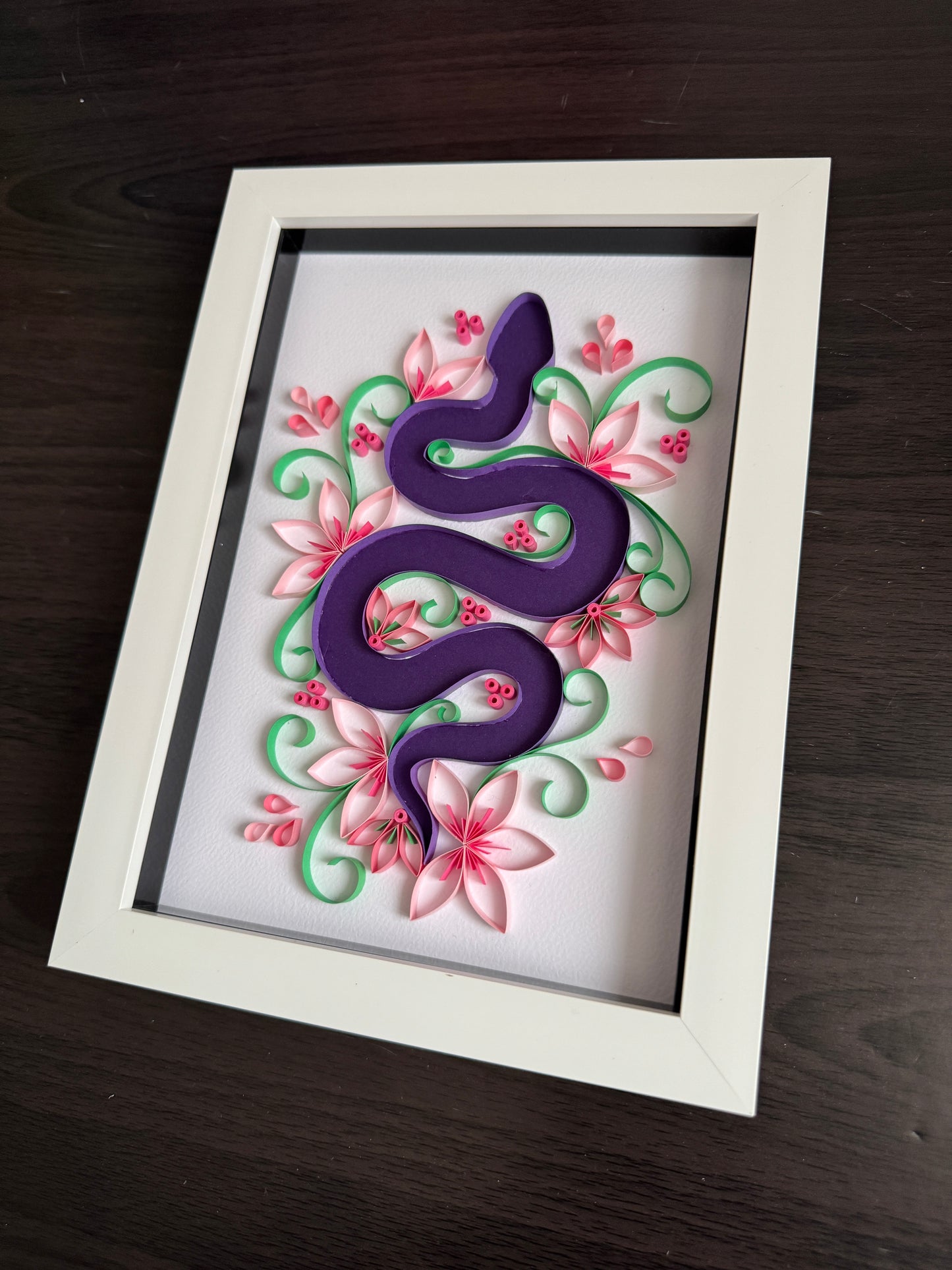 Quilled Floral Purple Snake