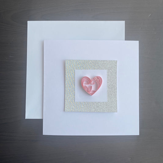 Pink Heart Card