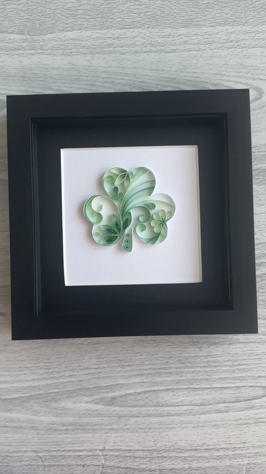 Shamrock quilling art