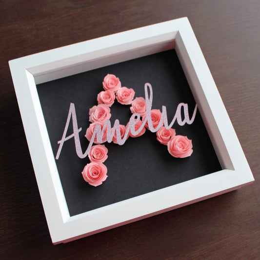 Personalised Rose Letter Frame