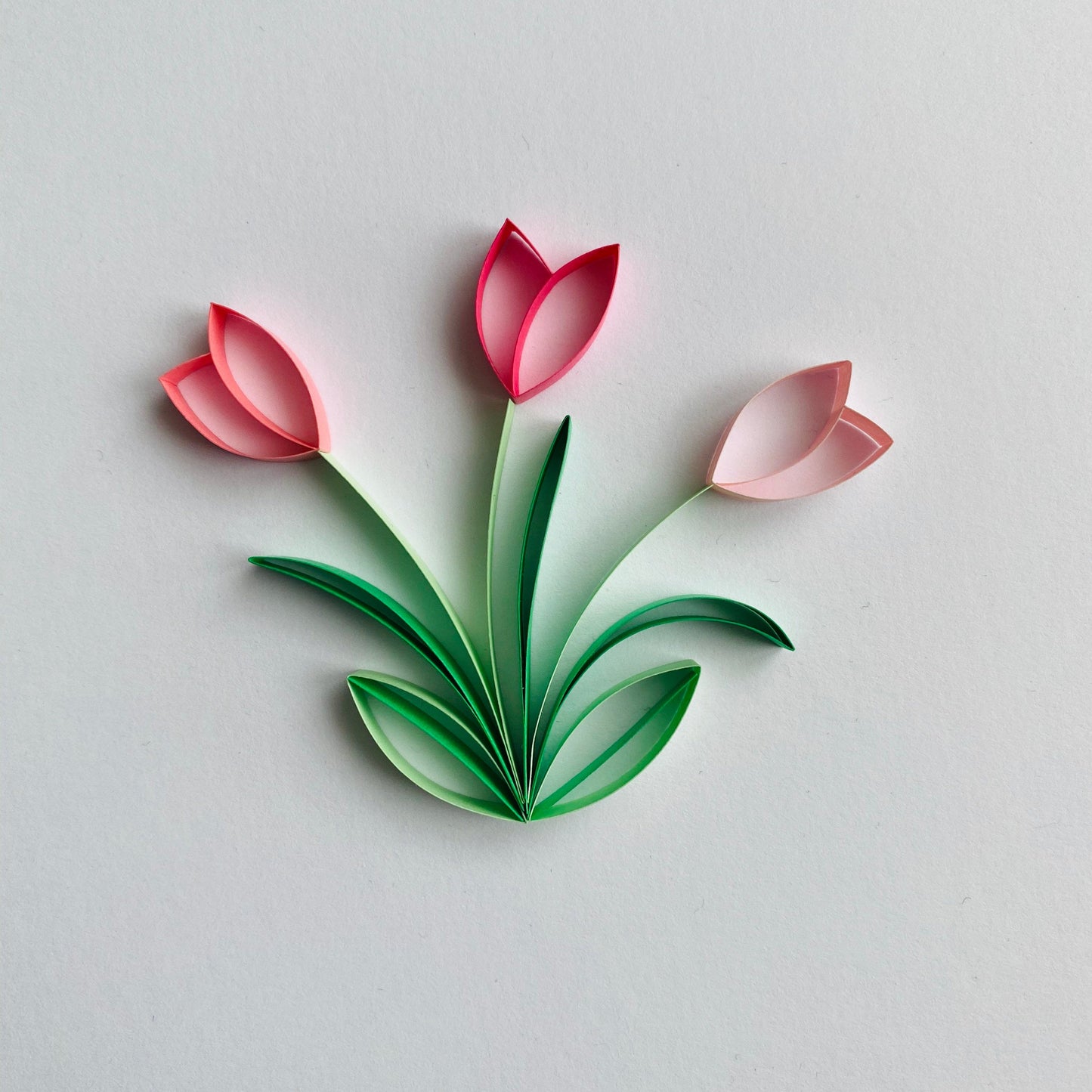 Personalised Card with Quilled tulips