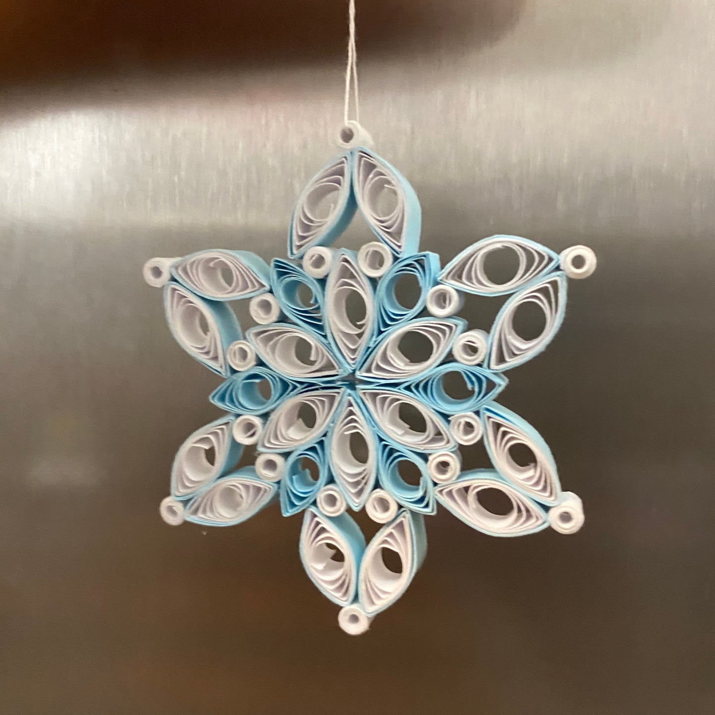 Quilled Paper snowflake - Christmas Tree Ornament, perfect stocking filler