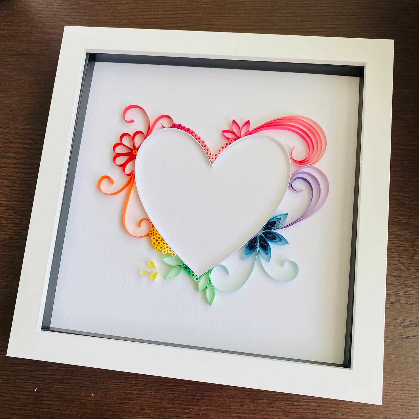 Rainbow Edged Heart