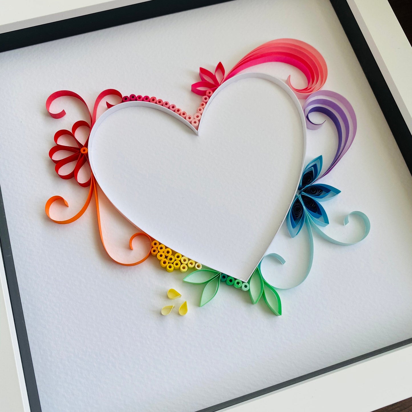 Rainbow Edged Heart