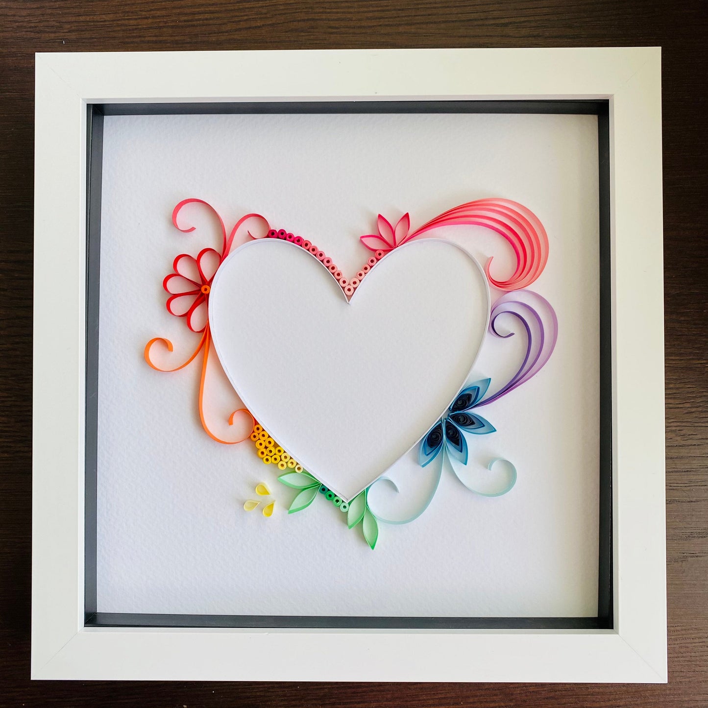 Rainbow Edged Heart