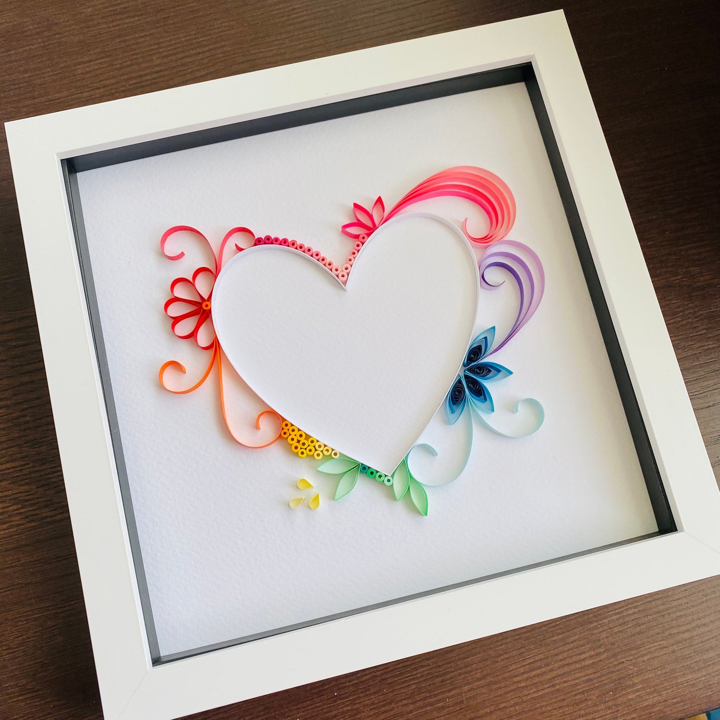 Rainbow Edged Heart