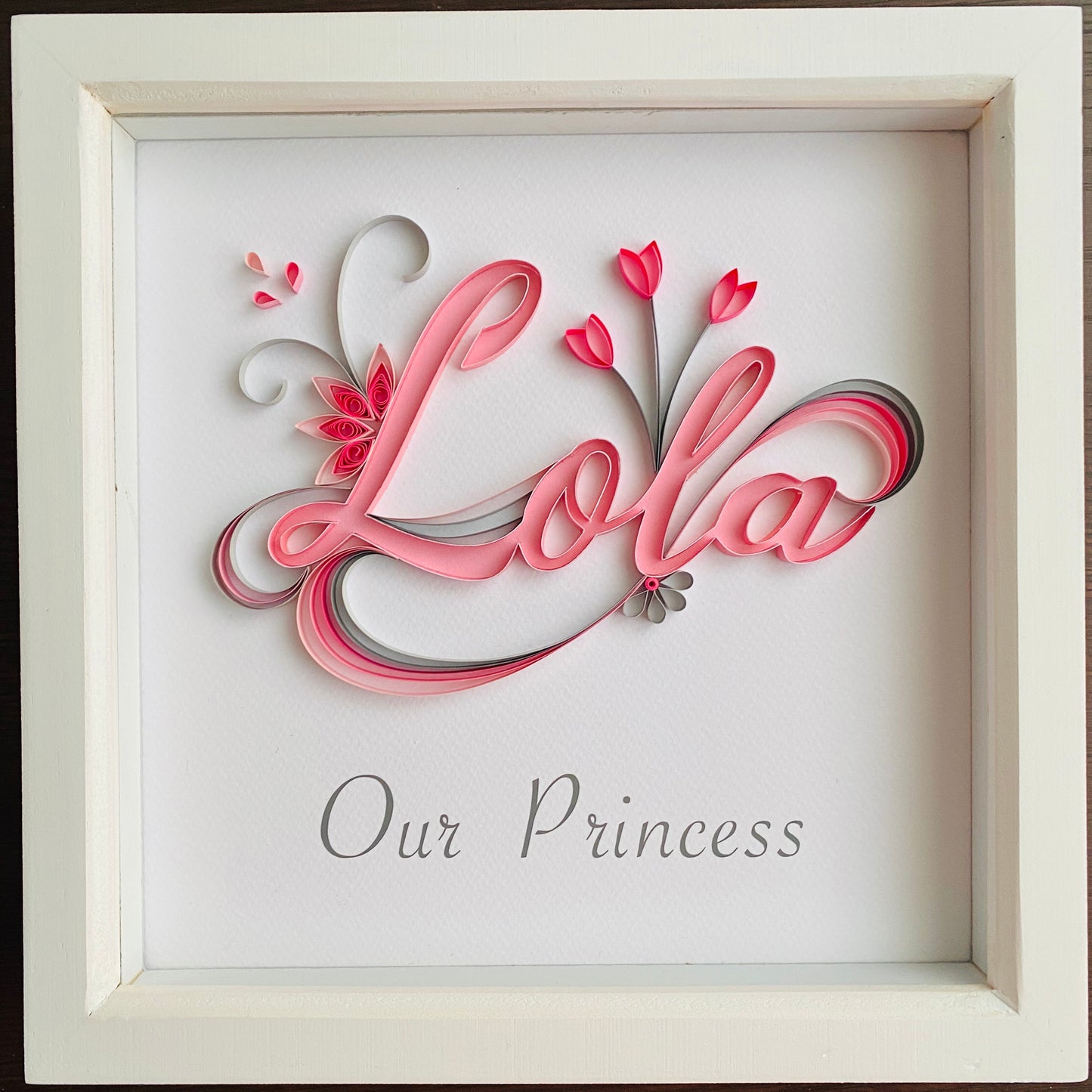 Quilled Name Frame