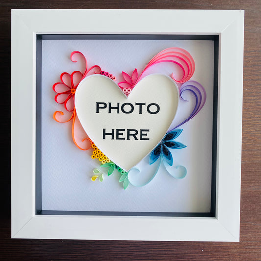 Rainbow Heart photo frame