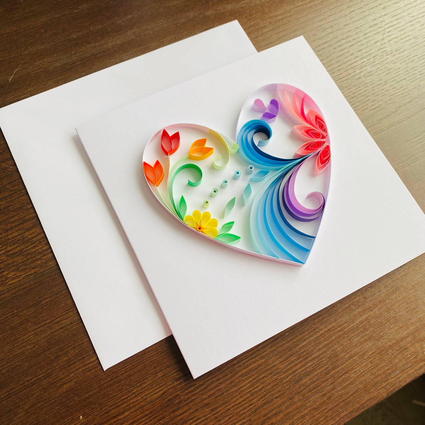 Rainbow Heart Card