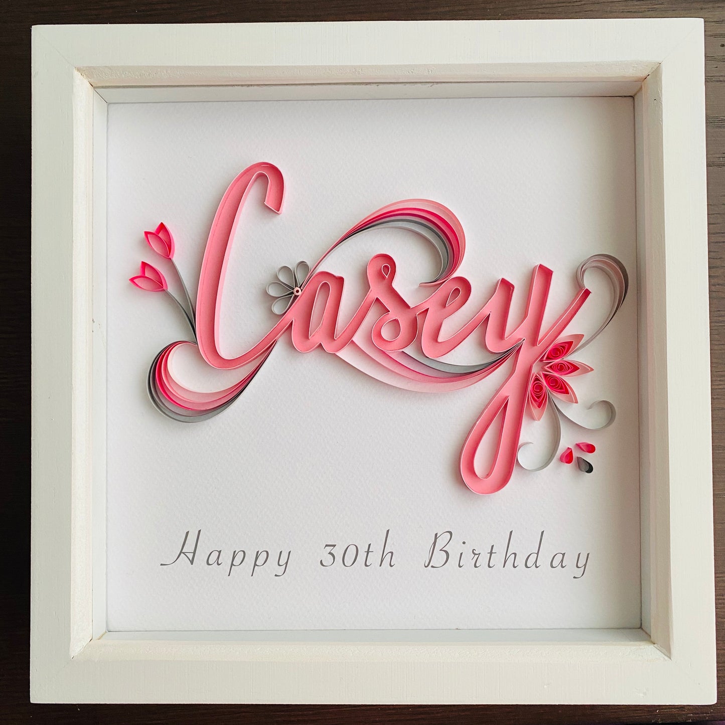 Quilled Name Frame