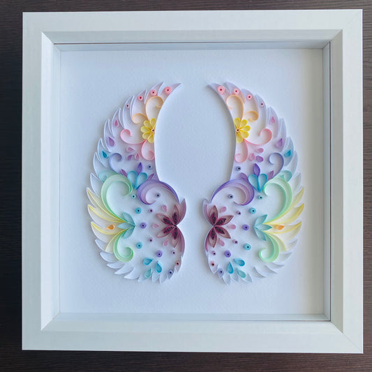 Pastel Rainbow Angel Wings