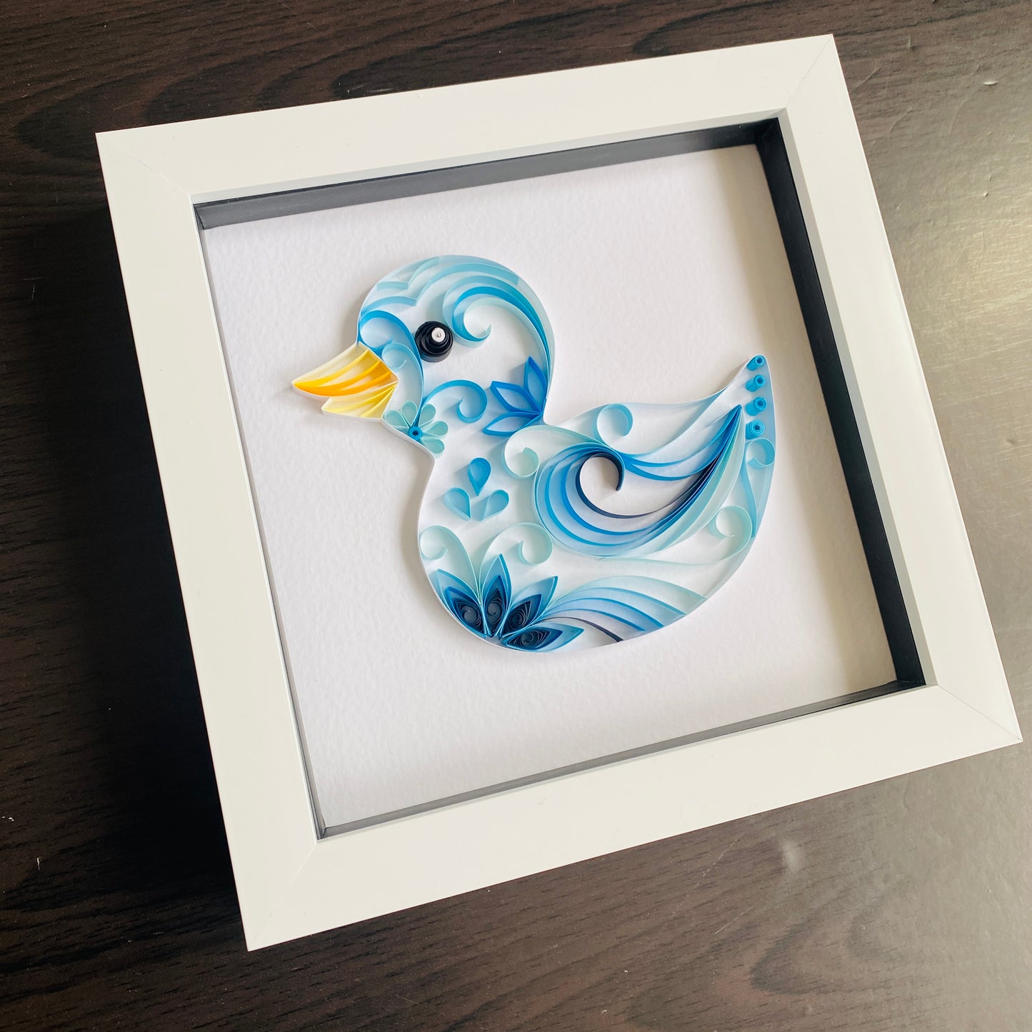 Cute Blue Duck Quilling Art