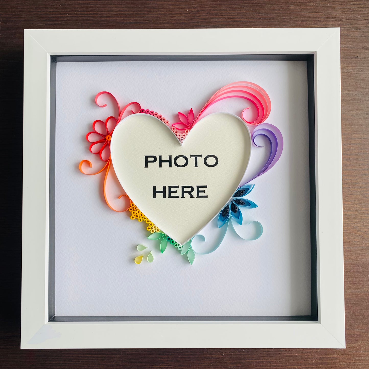 Rainbow Heart photo frame