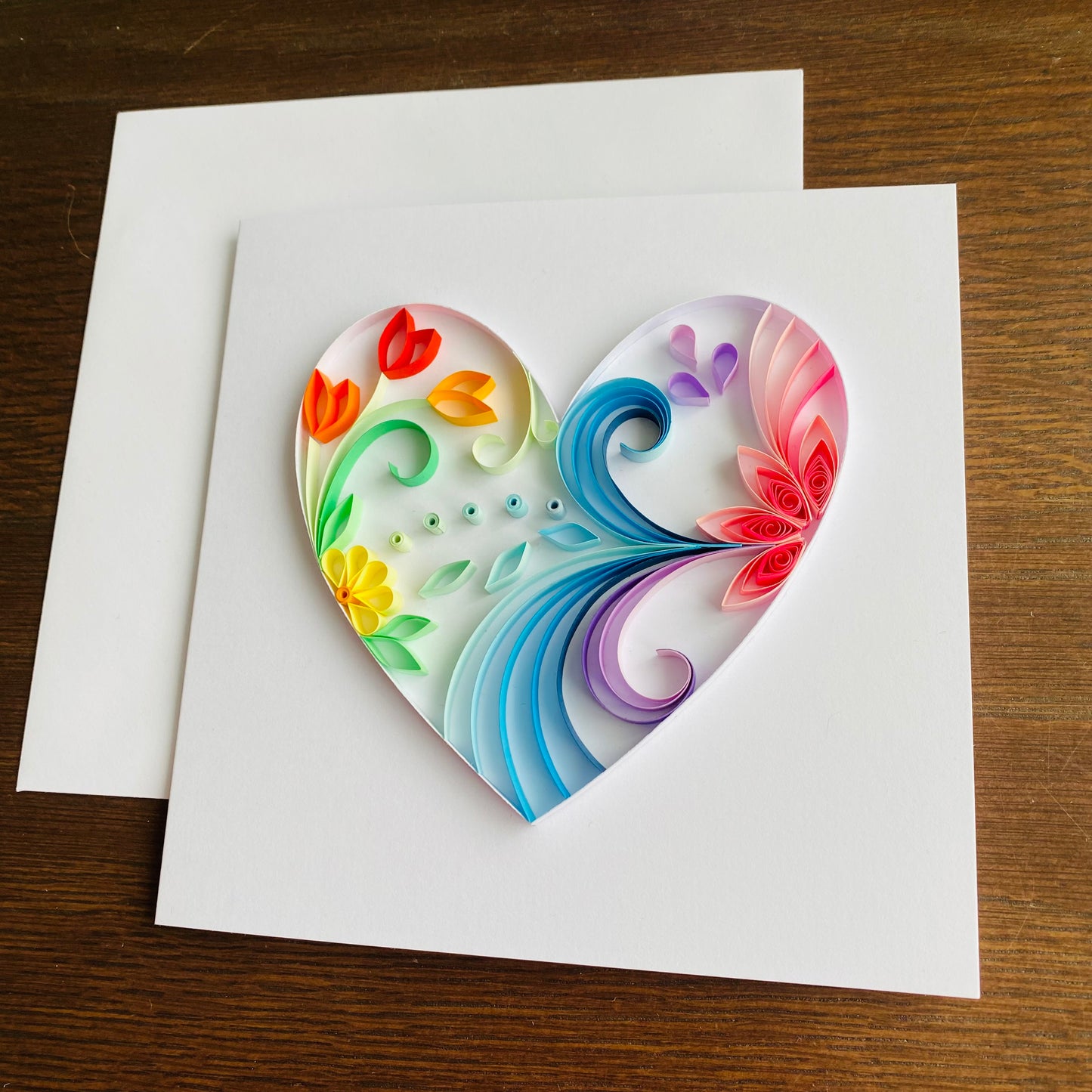 Rainbow Heart Card