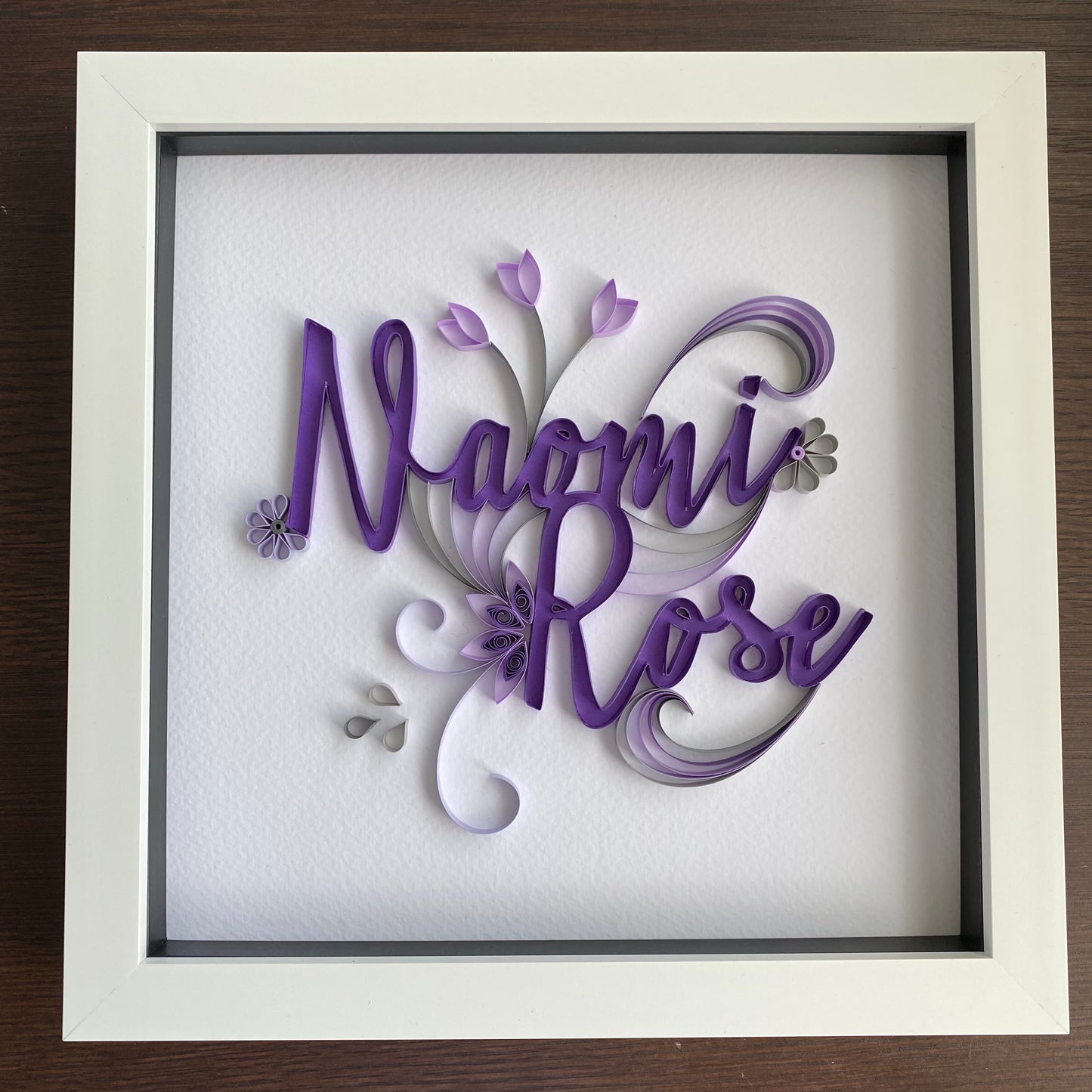 Quilled Name Frame