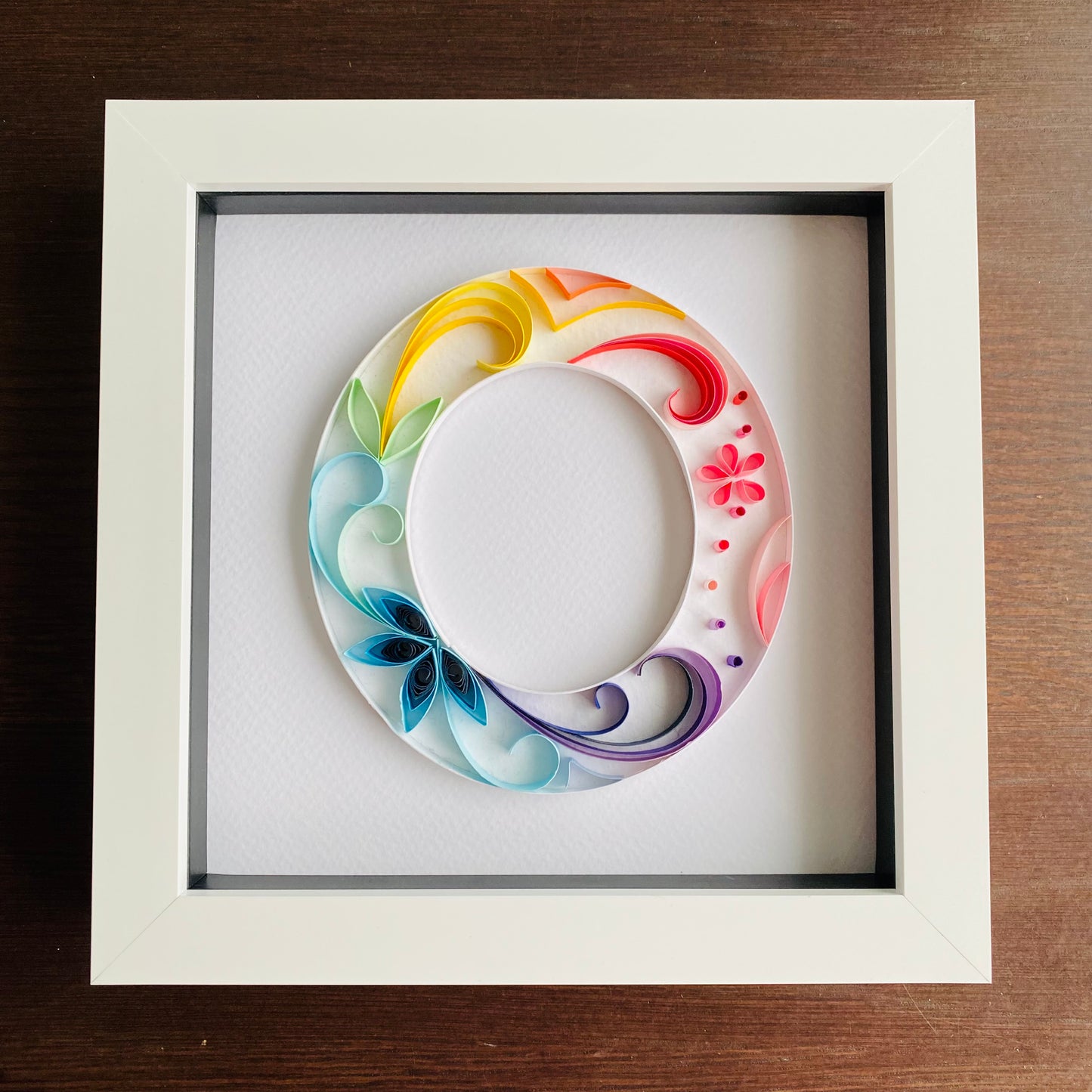 Rainbow Quilling Art Letter