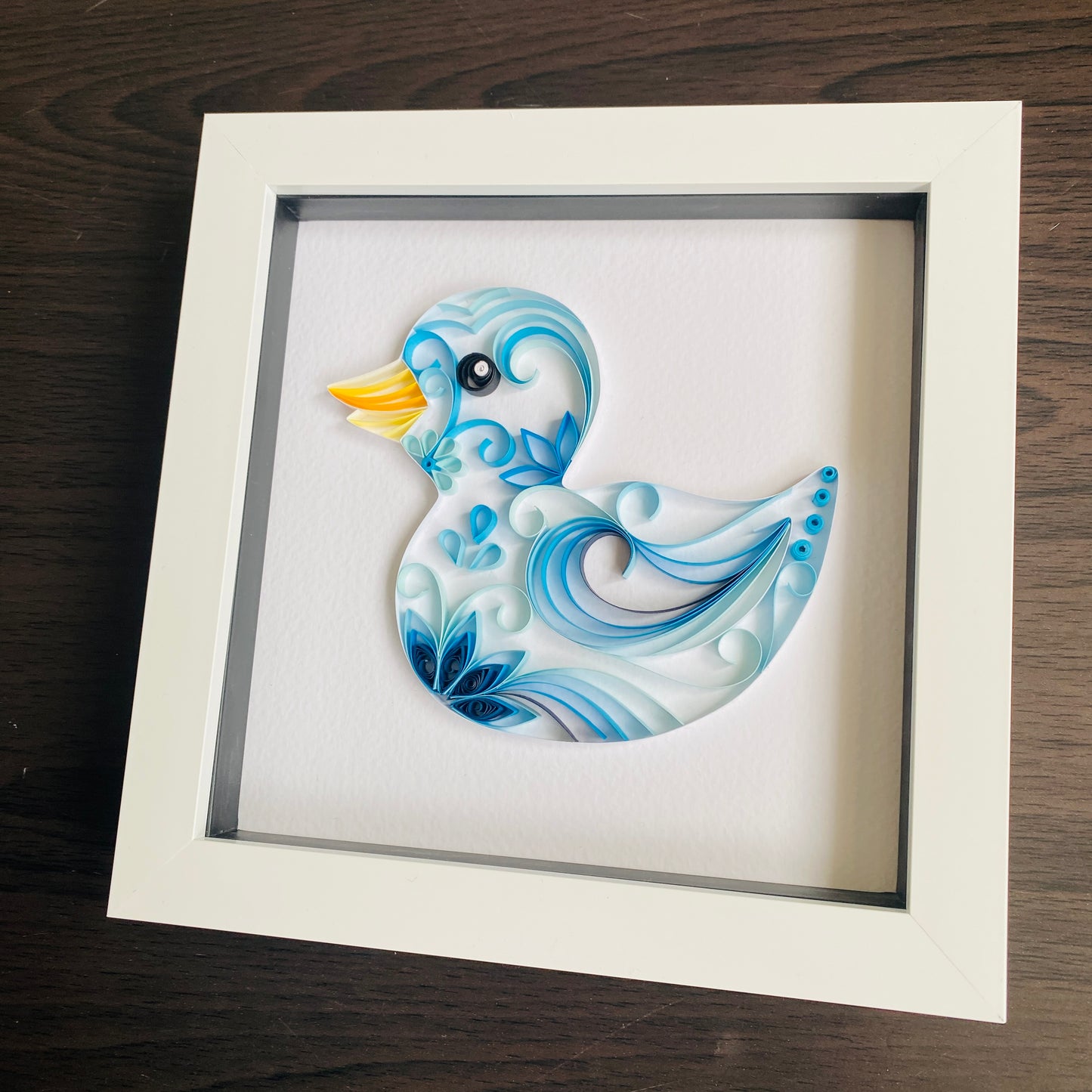 Cute Blue Duck Quilling Art