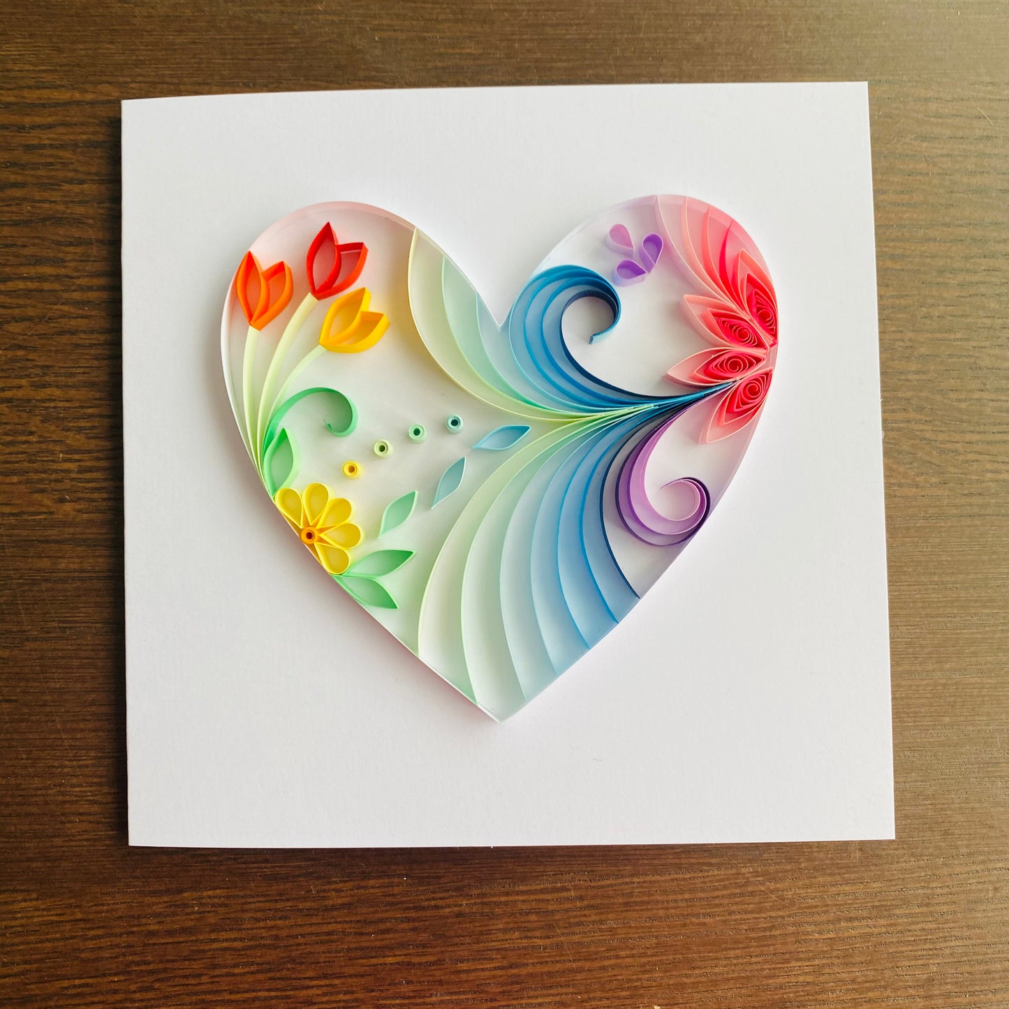 Rainbow Heart Card