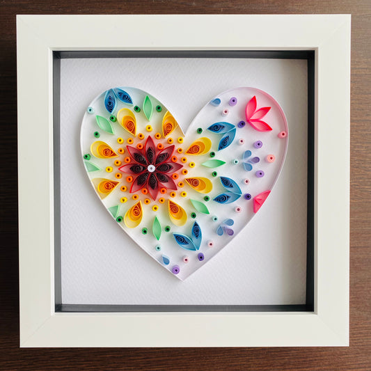 Rainbow Mandala Heart