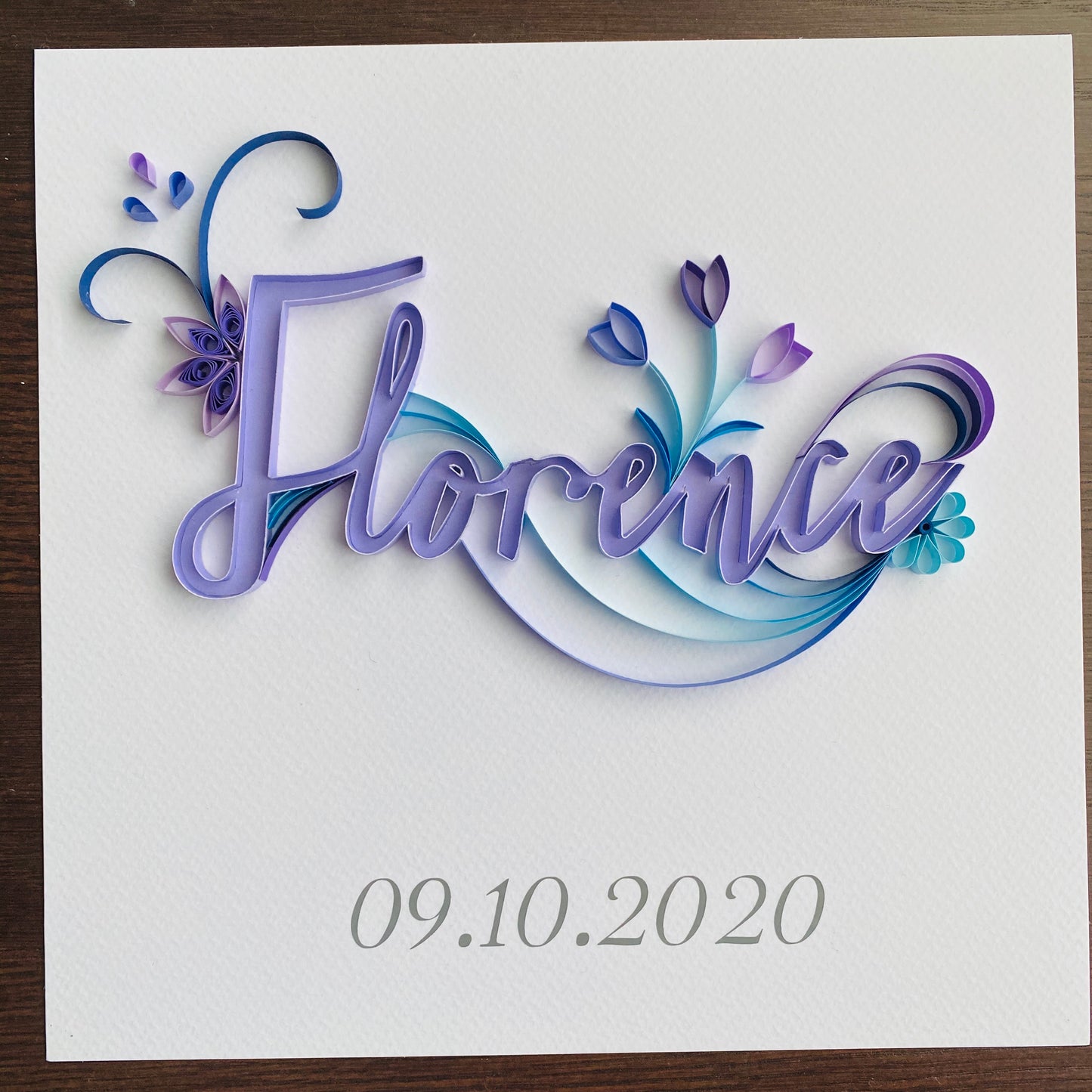 Quilled Name Frame