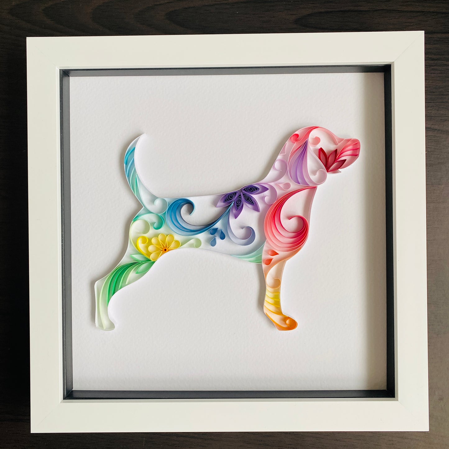 Rainbow best sale dog art