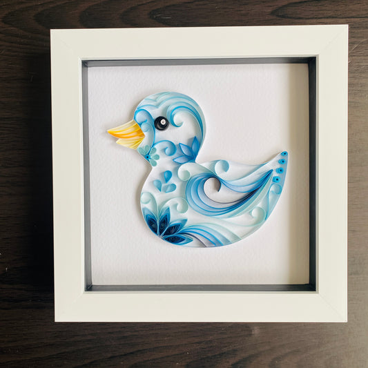 Cute Blue Duck Quilling Art