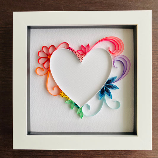 Rainbow Edged Heart