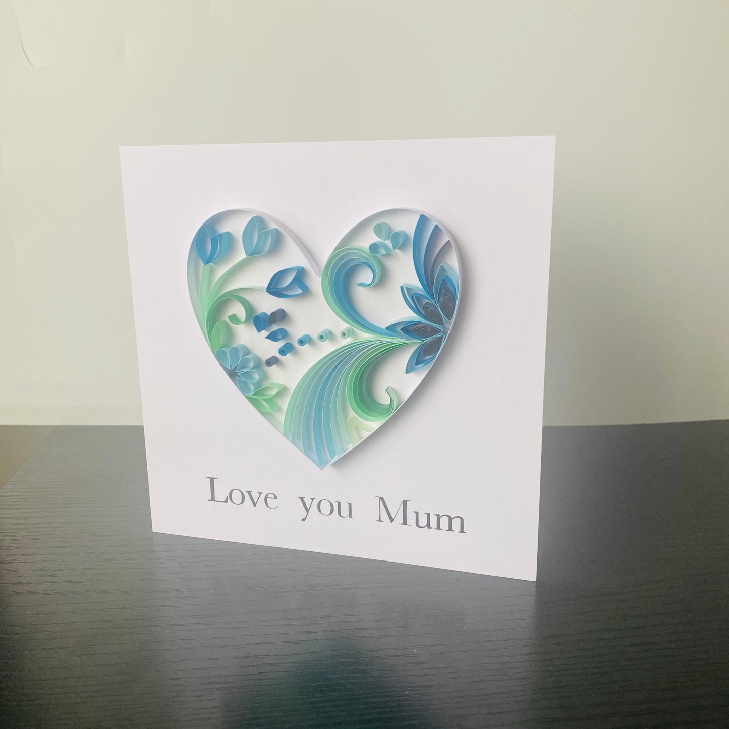 Blue & Green Heart Card