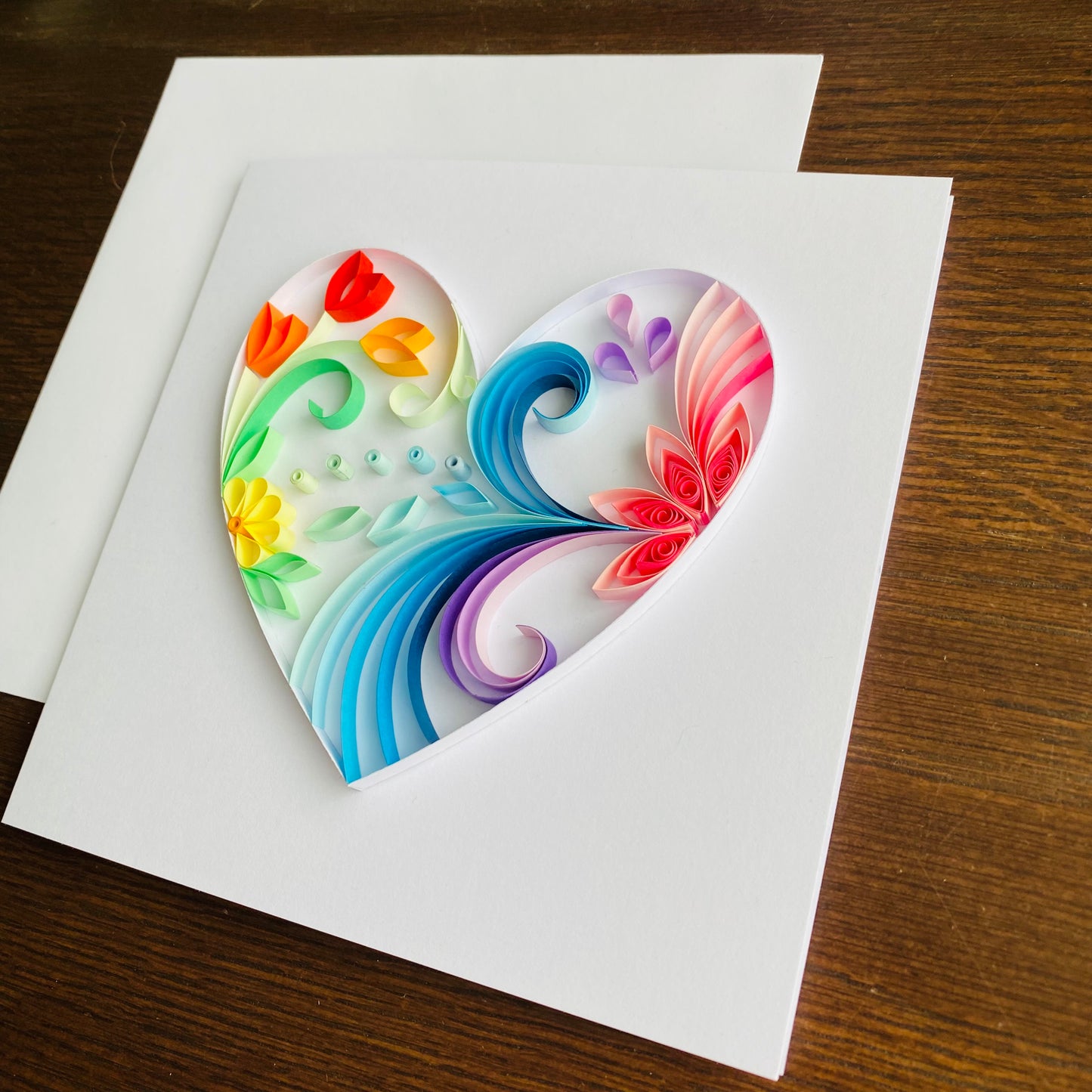 Rainbow Heart Card